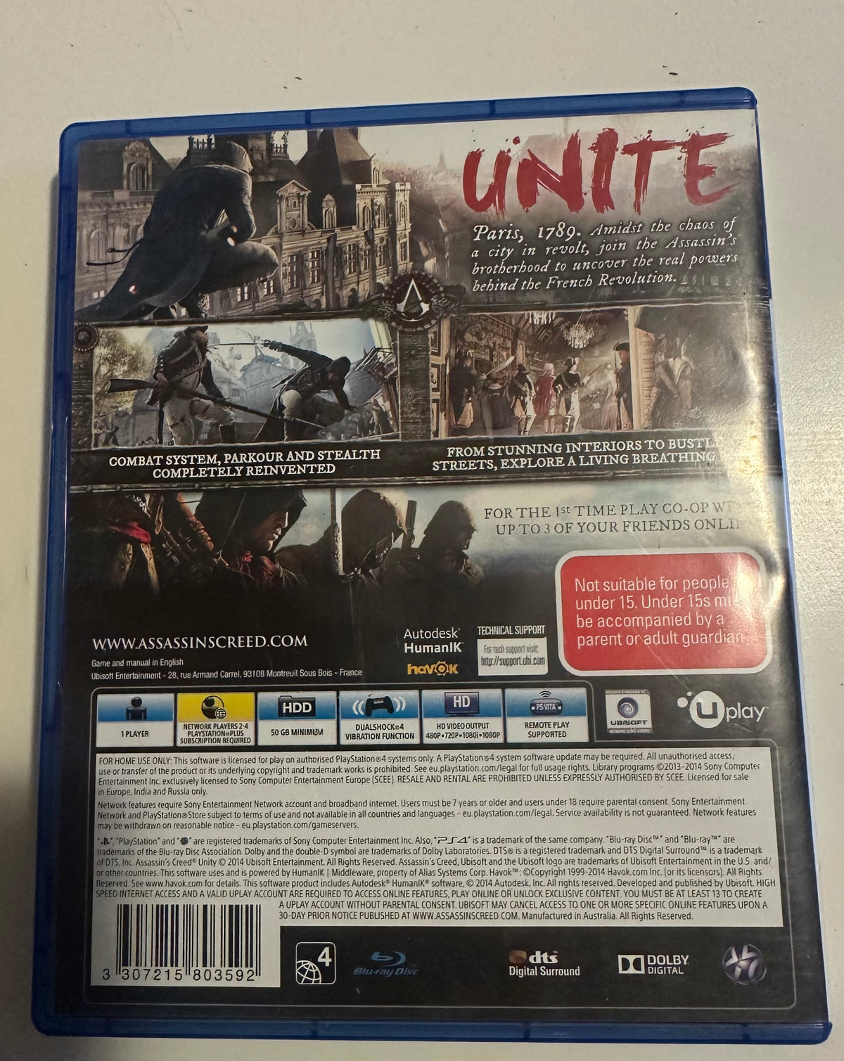 Assassins Creed Unity PlayStation 4