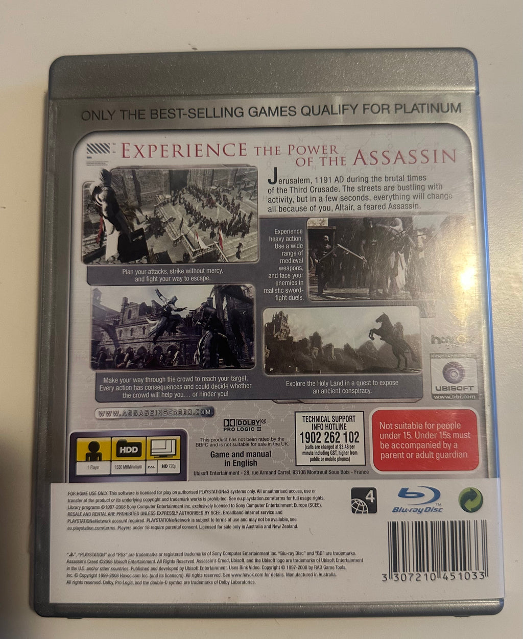 Assassins Creed 1 Platinum Edition PlayStation 3