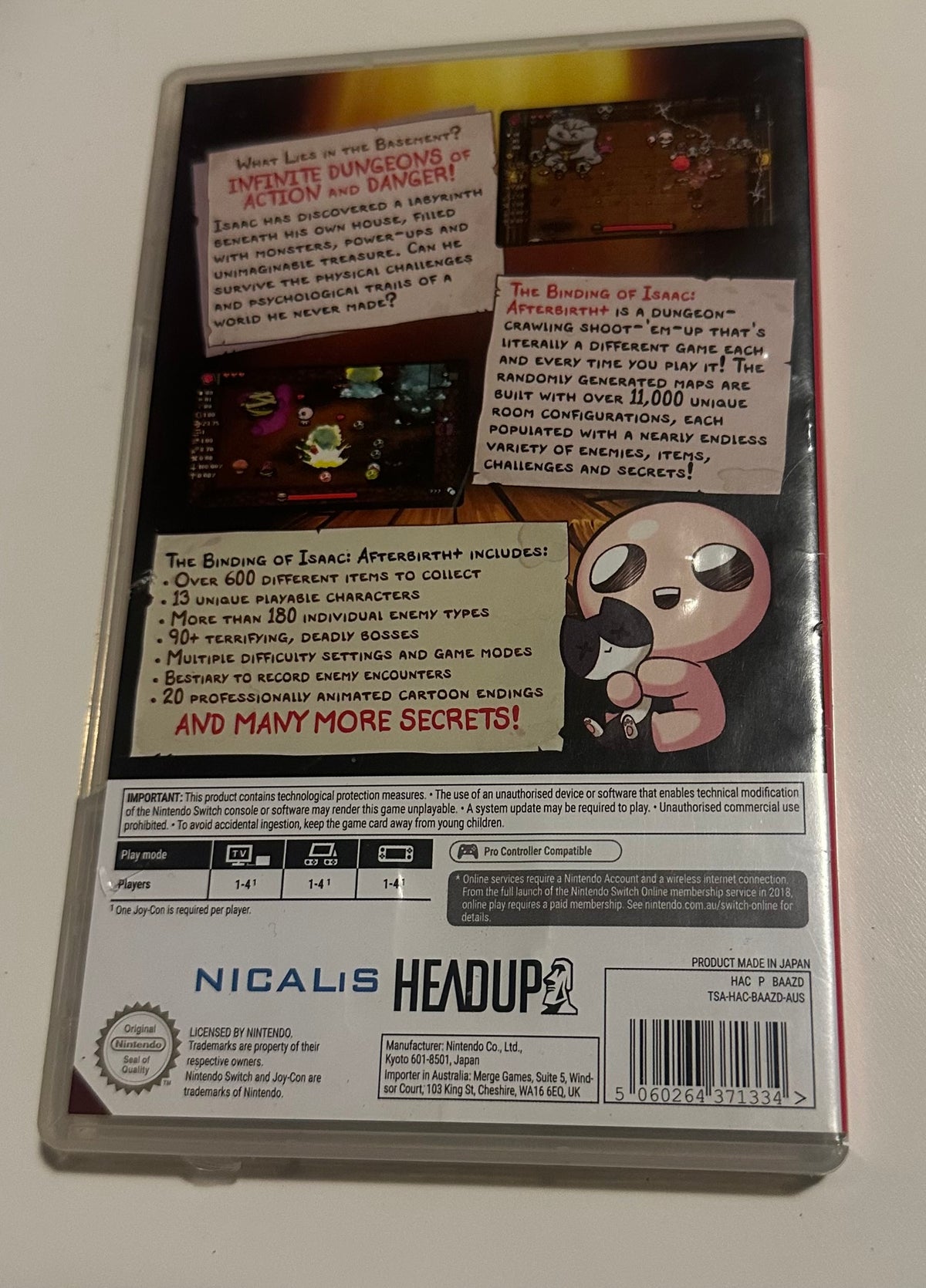 The Binding Of Isaac Afterbirth Nintendo Switch